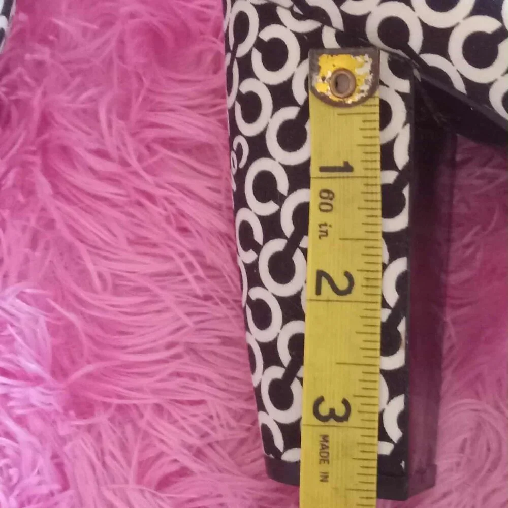 Coach Corey Black White Peekaboo Toe Heels Never Worn 11 - Picture 4 of 5